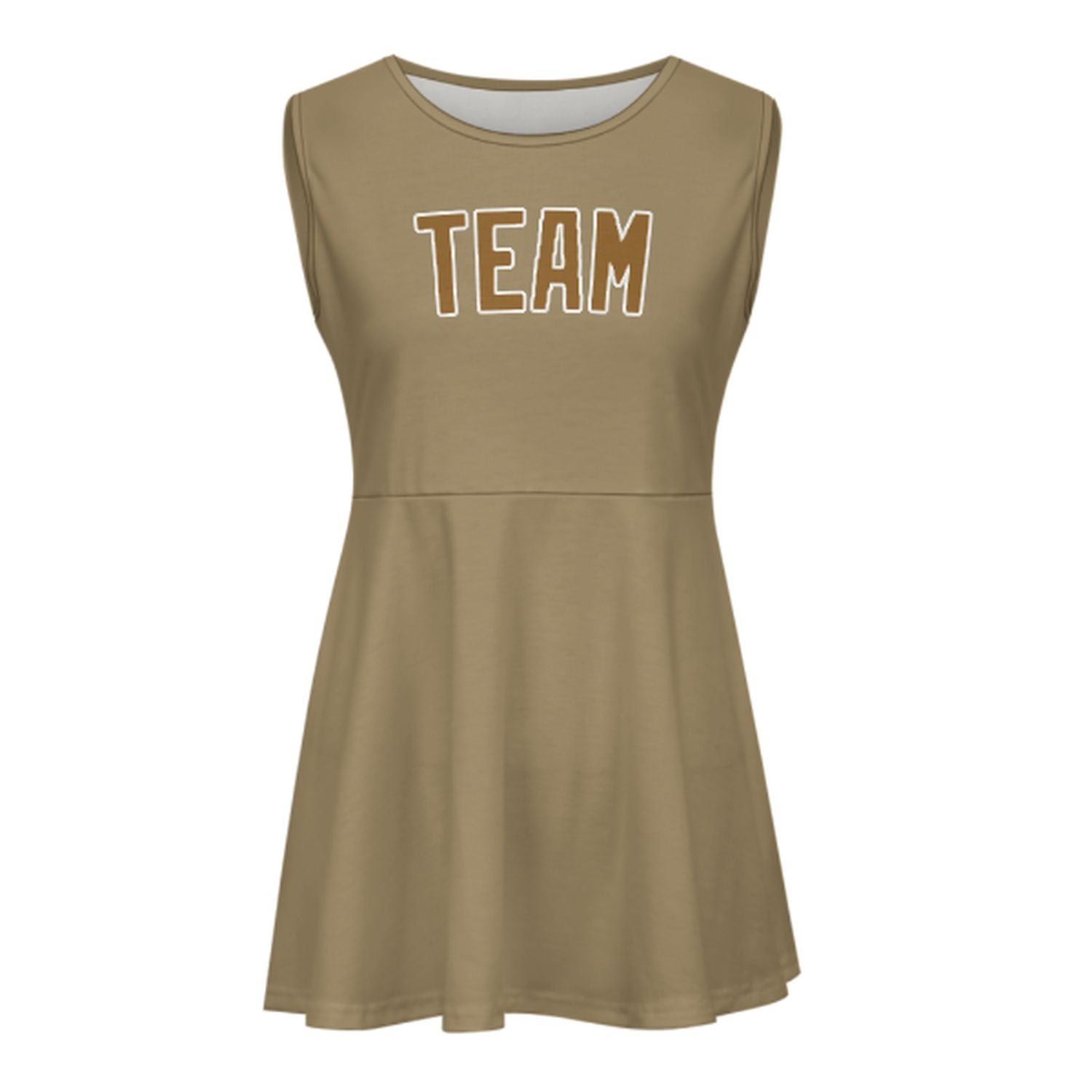 Maßgeschneidertes Hellkhaki Khaki Cheerleader-Kleid
