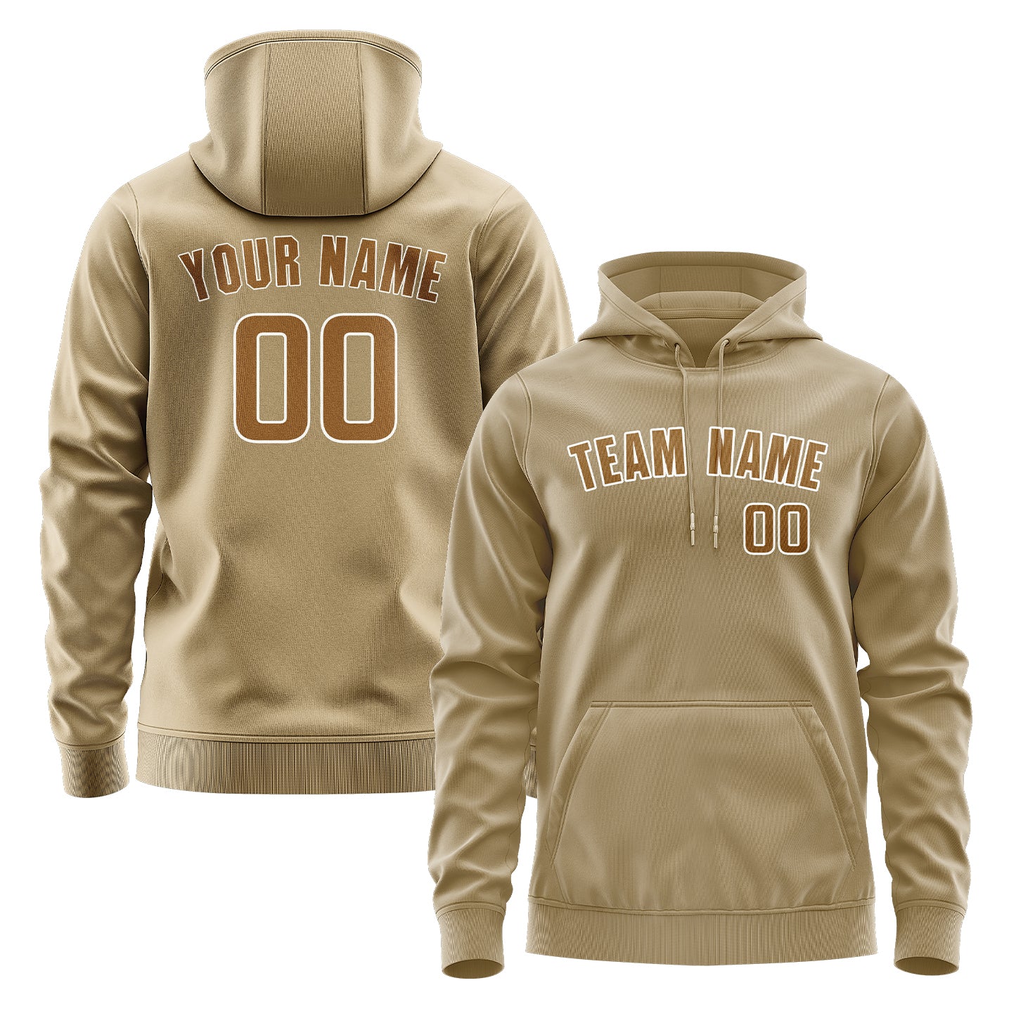 Maßgeschneidertes Hellkhaki Khaki Hoodie