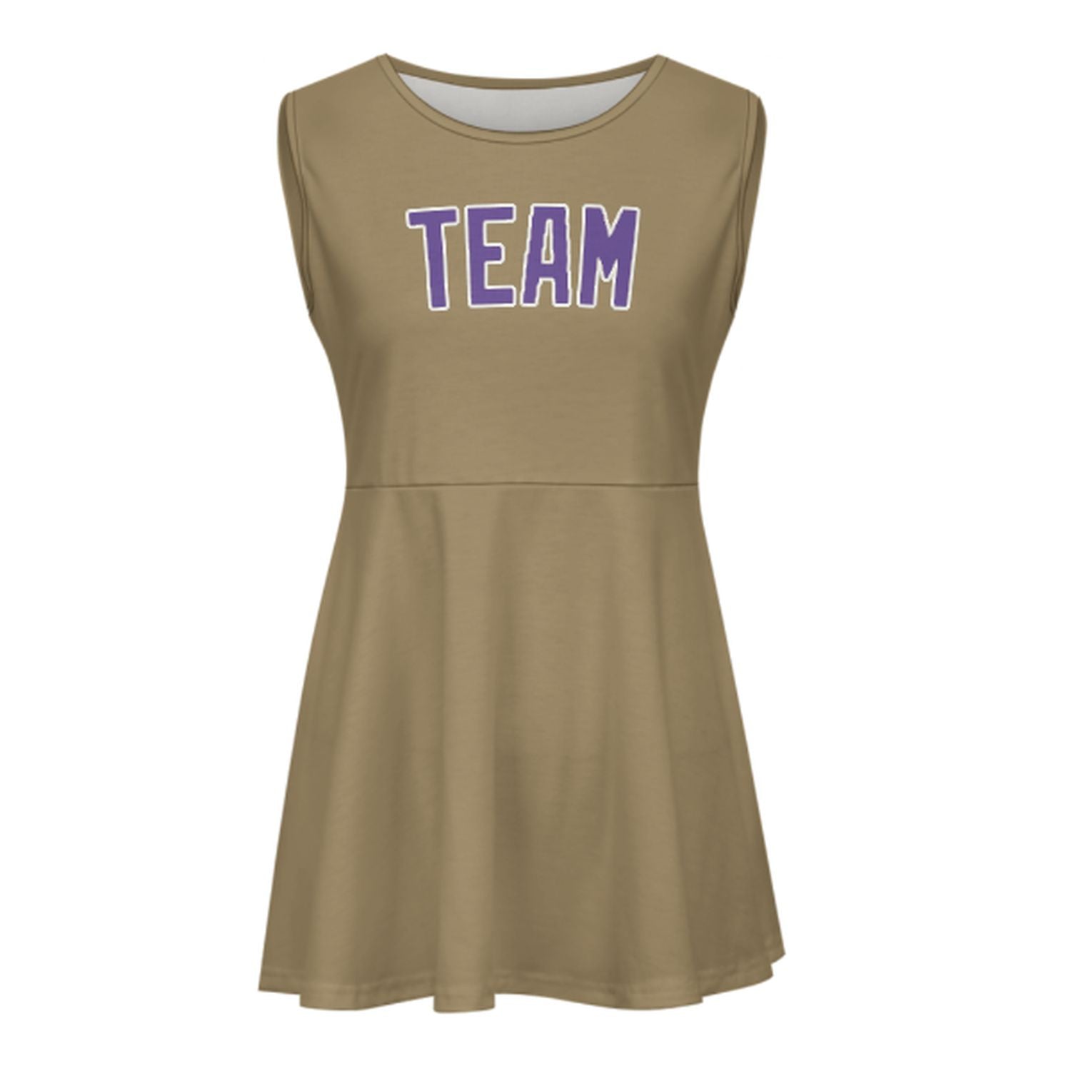 Maßgeschneidertes Hellkhaki Lavendel Cheerleader-Kleid