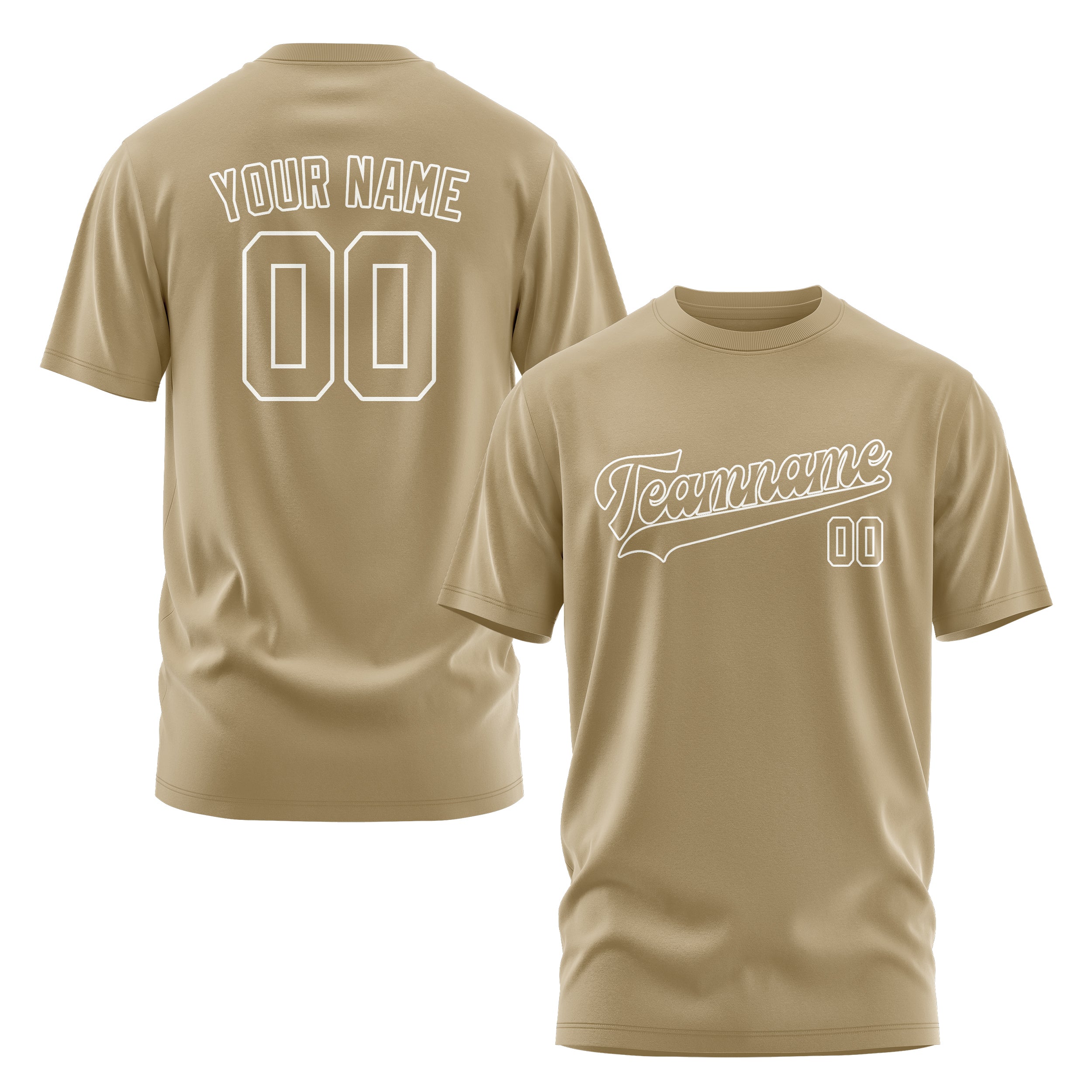 Maßgeschneidertes Hellkhaki Hellkhaki T-Shirt