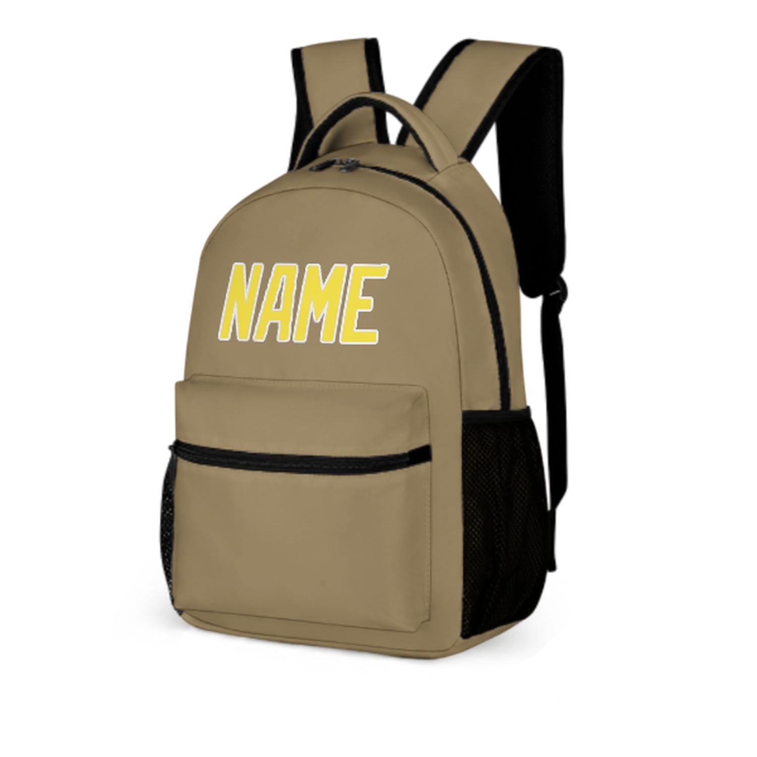 Maßgeschneidertes Hellkhaki Blassgelb Kinderrucksack