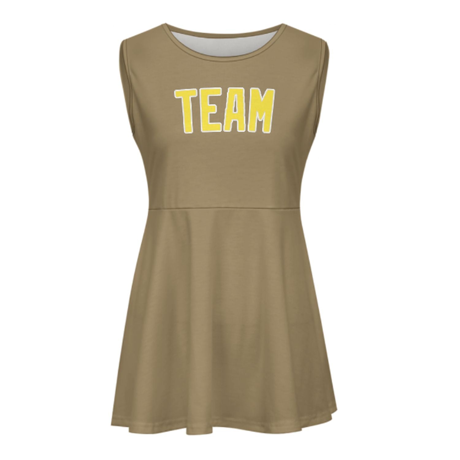 Maßgeschneidertes Hellkhaki Blassgelb Cheerleader-Kleid