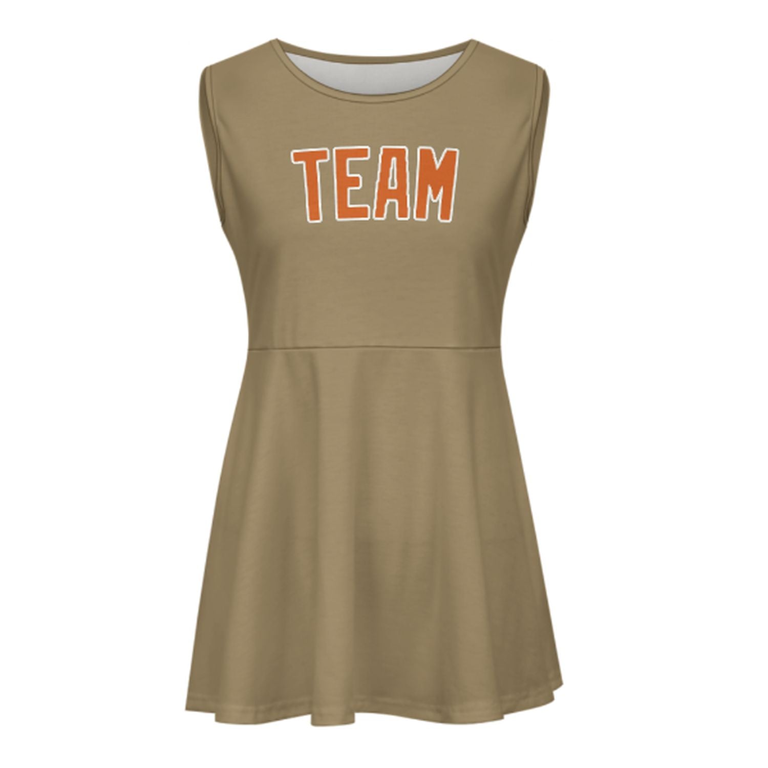 Maßgeschneidertes Hellkhaki Orange Cheerleader-Kleid