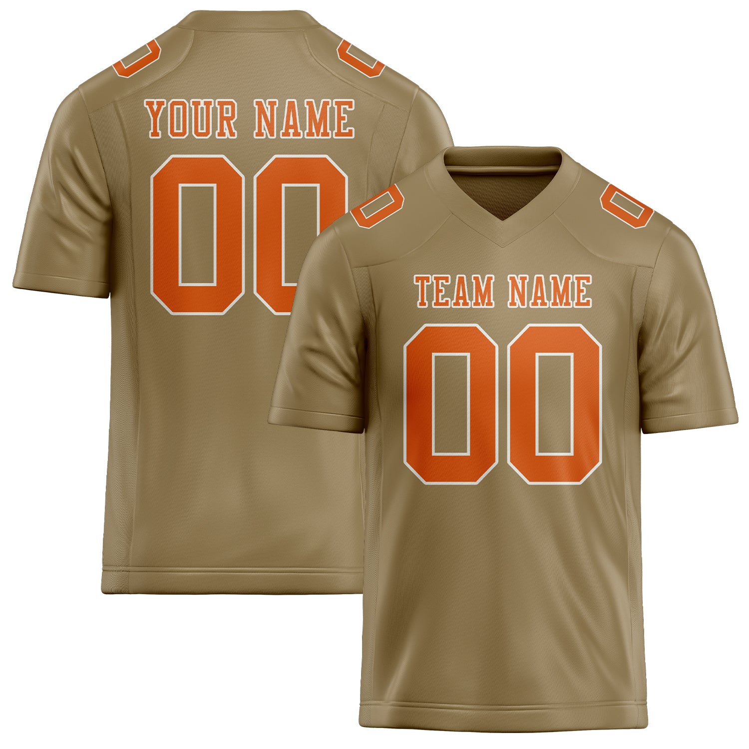 Шивач -създаден професионален Hellkhaki Orange Rugby Jersey