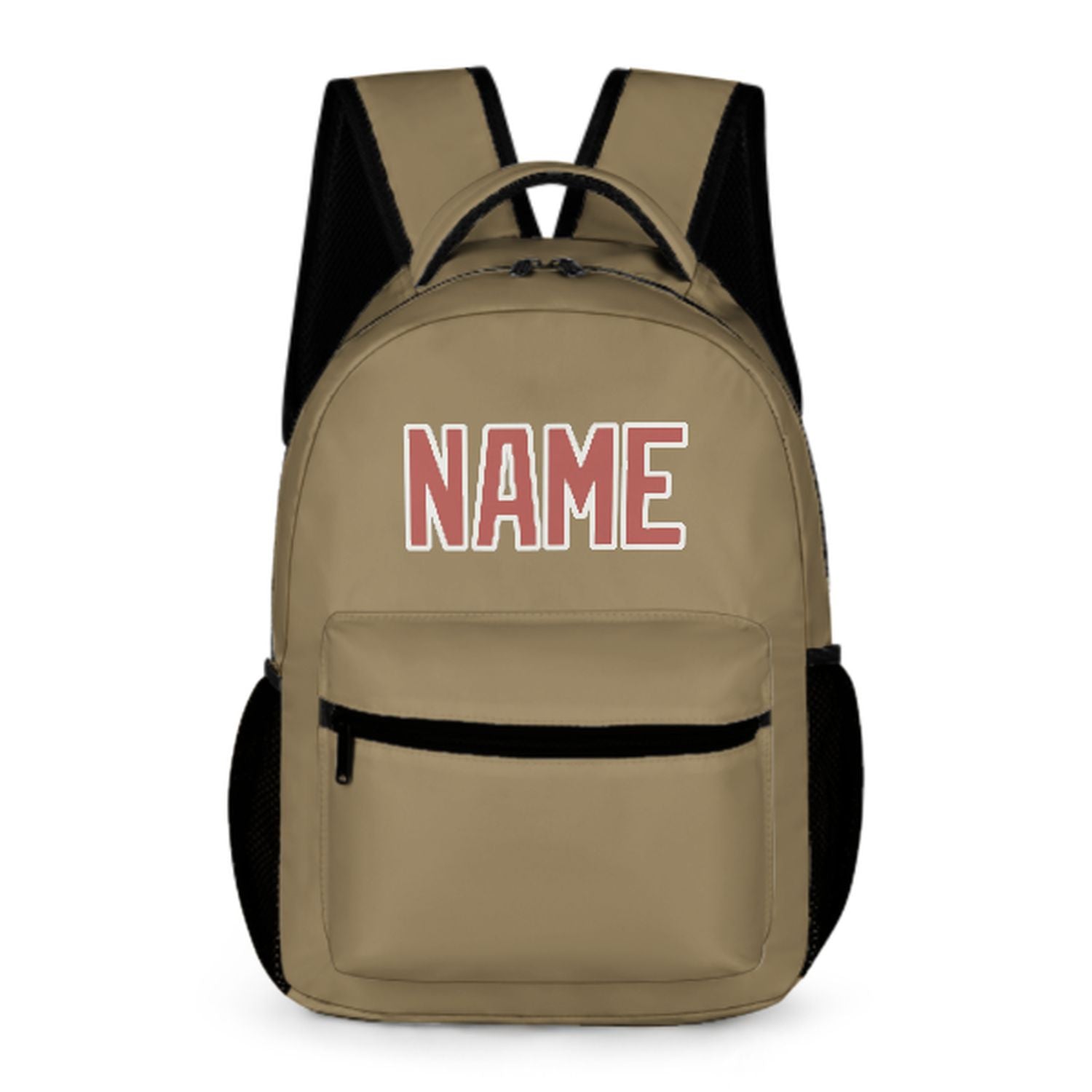 Maßgeschneidertes Hellkhaki Kupferrose Kinderrucksack