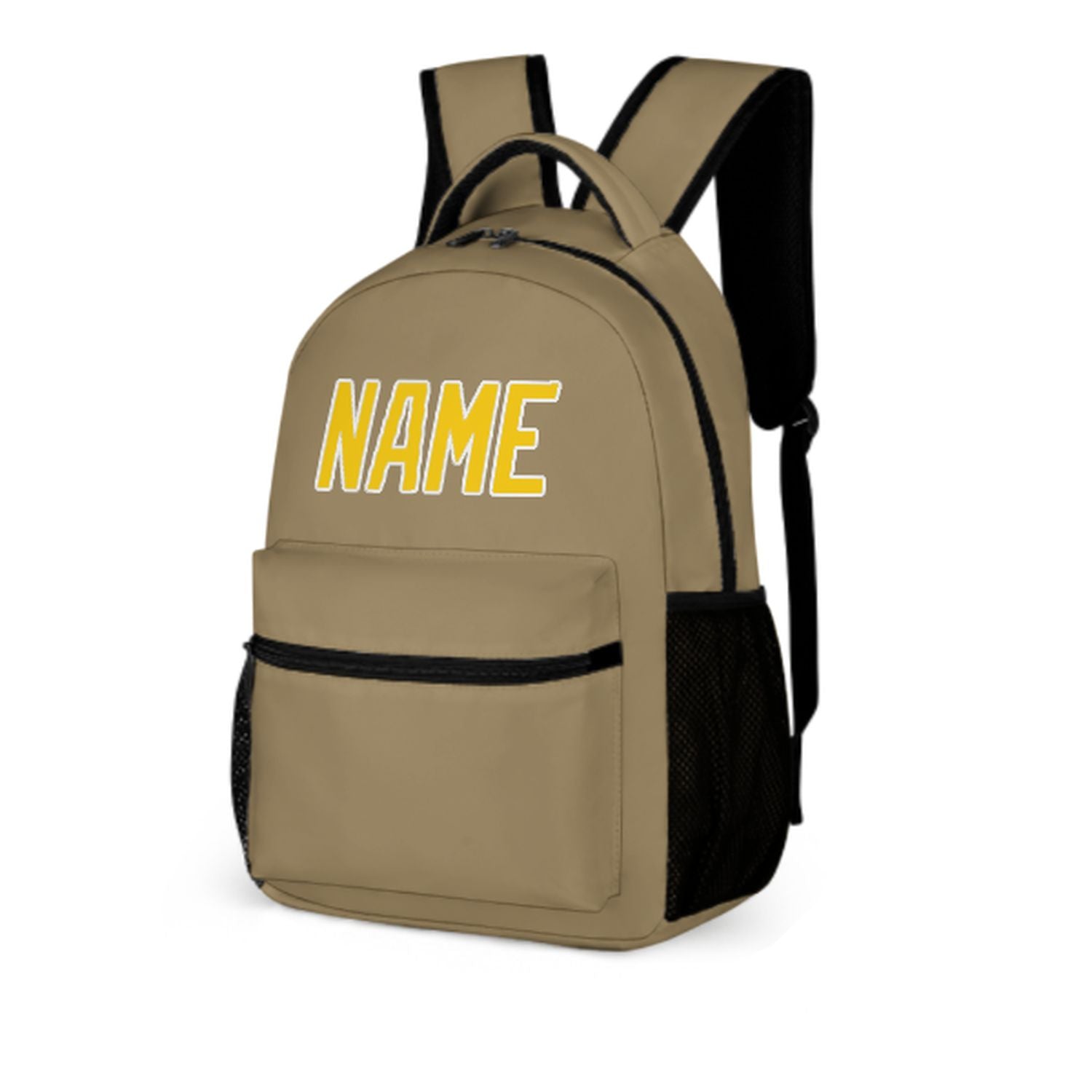 Maßgeschneidertes Hellkhaki Gold Kinderrucksack