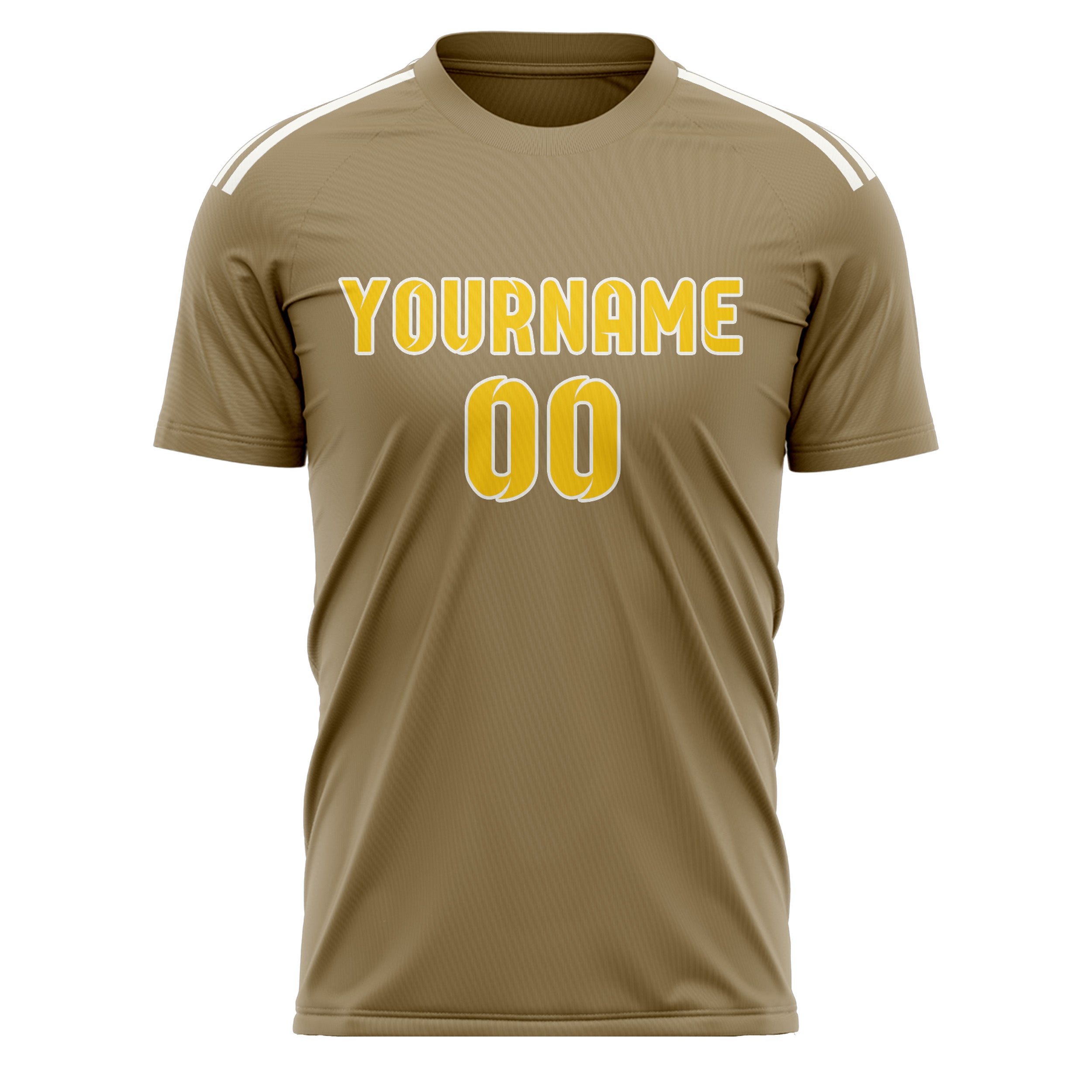 Benutzerdefiniertes Professionelles Hellkhaki Gold Fußballtrikot