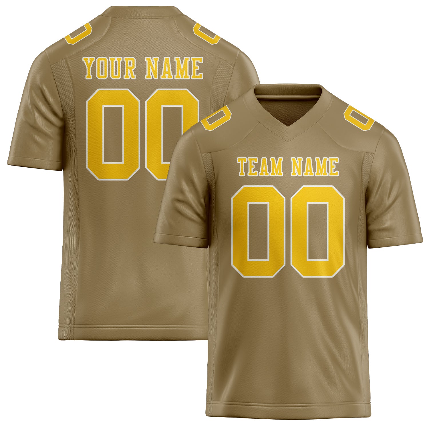 Шивач -Изработен професионален Hellkhaki Gold Rugby Jersey