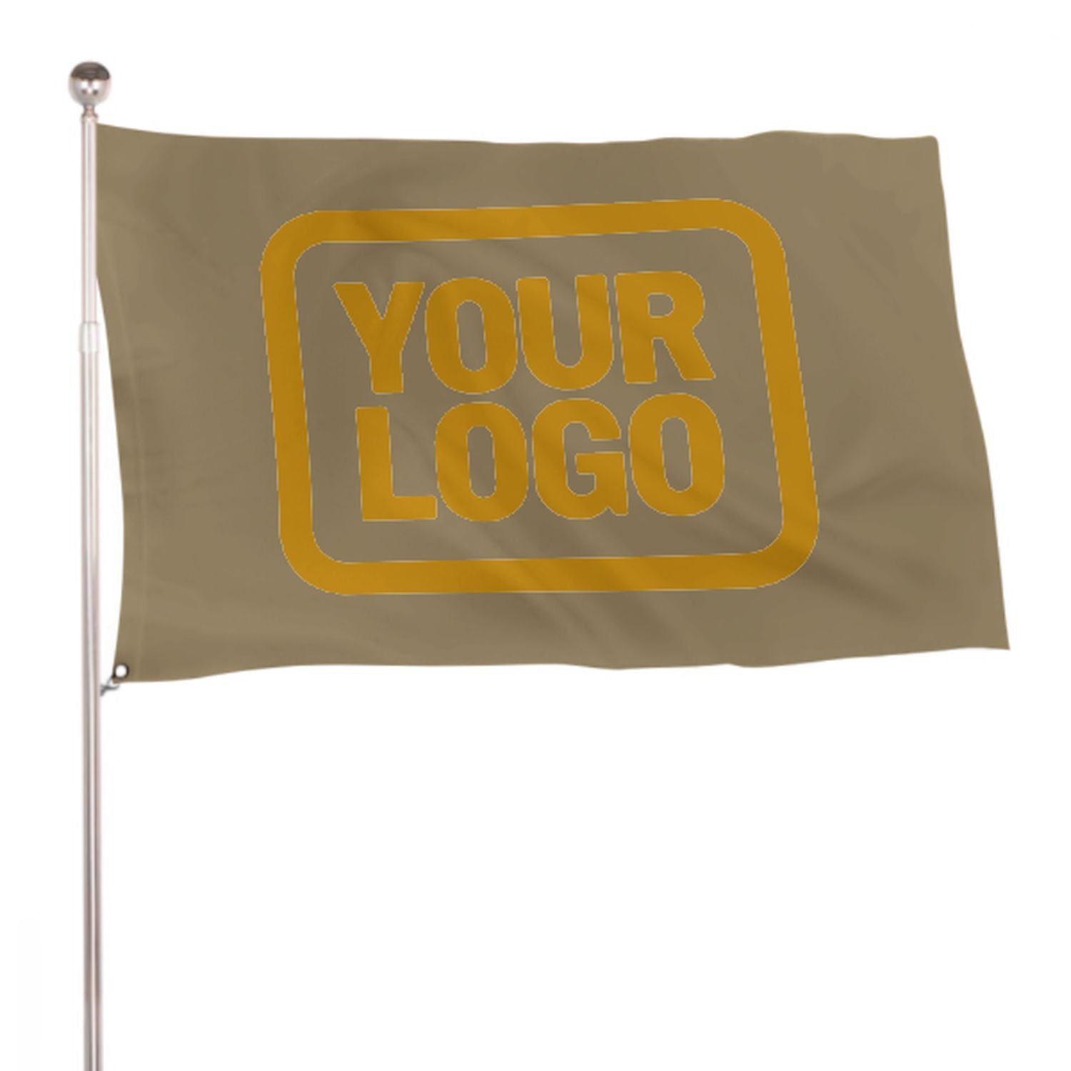 Maßgeschneidertes Hellkhaki Gelb Flagge