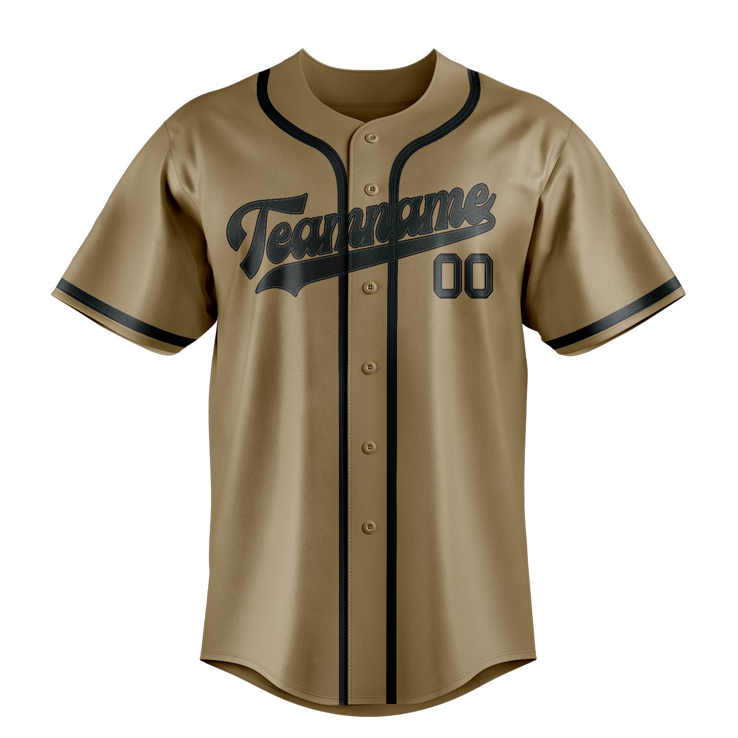 Benutzerdefiniertes Professionelles Hellkhaki Dunkelgrau Baseballtrikot