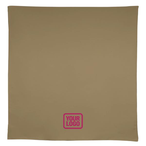 Tovaglia quadrata personalizzata color kaki chiaro rosa