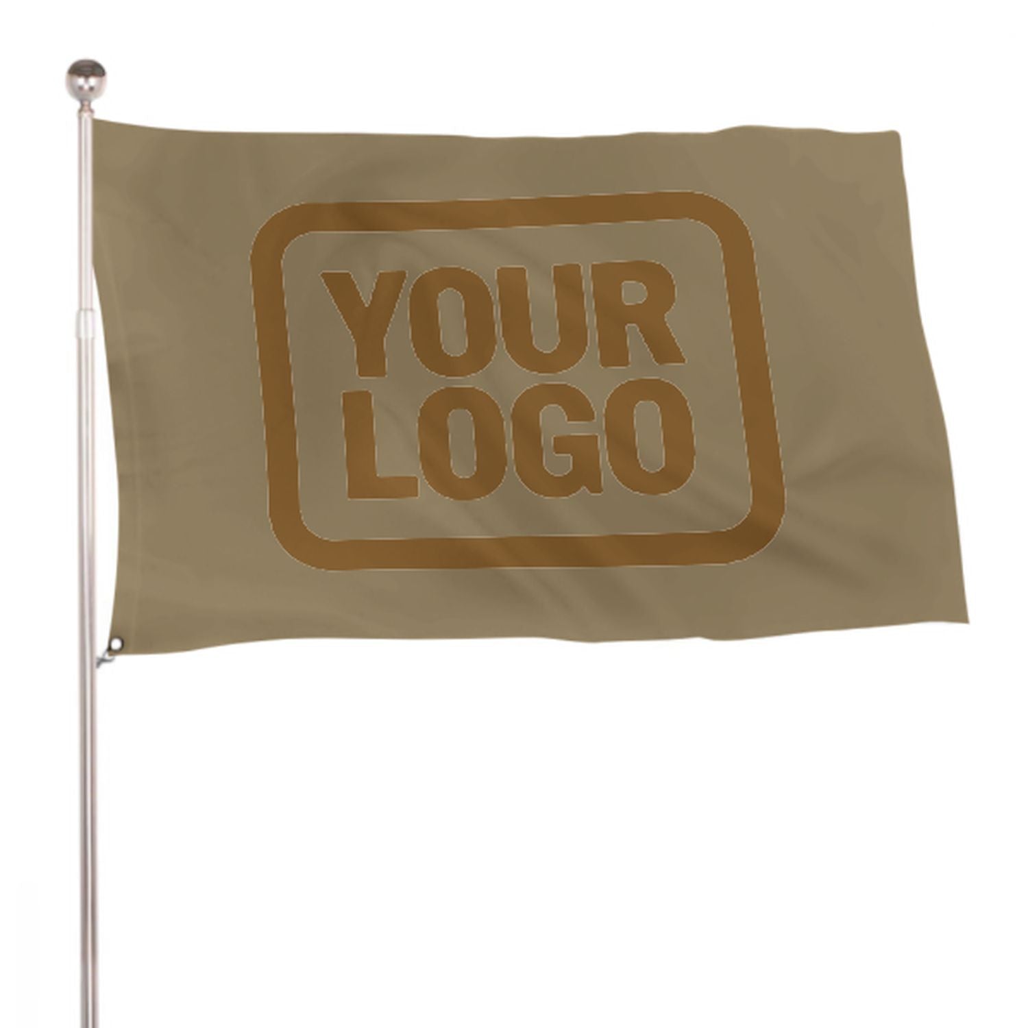 Maßgeschneidertes Hellkhaki Khaki Flagge