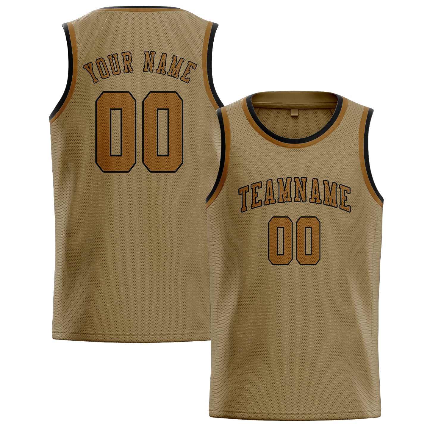 Benutzerdefiniertes Professionelles Hellkhaki Khaki Basketballtrikot