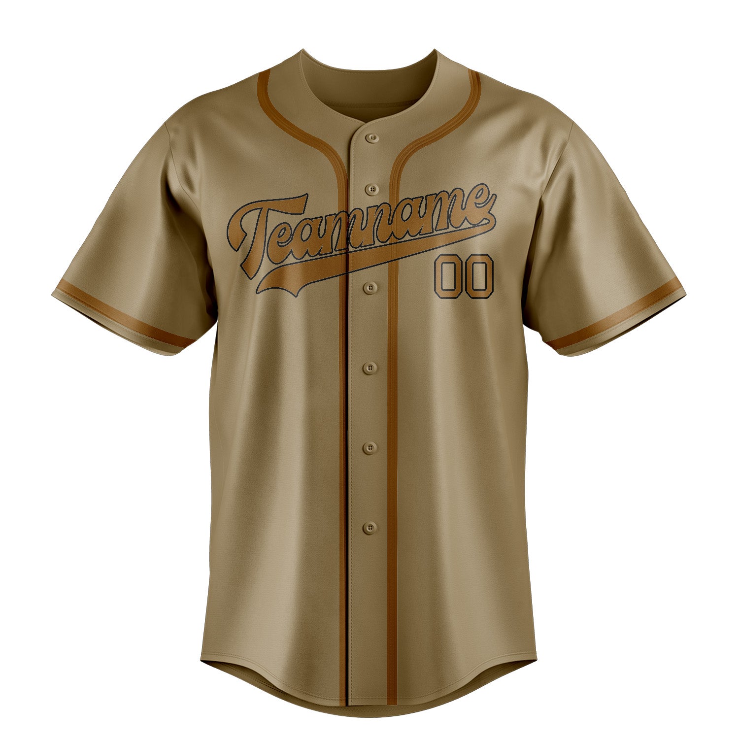 Benutzerdefiniertes Professionelles Hellkhaki Khaki Baseballtrikot