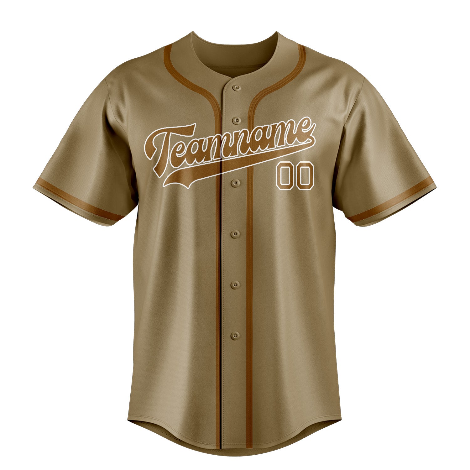 Benutzerdefiniertes Professionelles Hellkhaki Khaki Baseballtrikot
