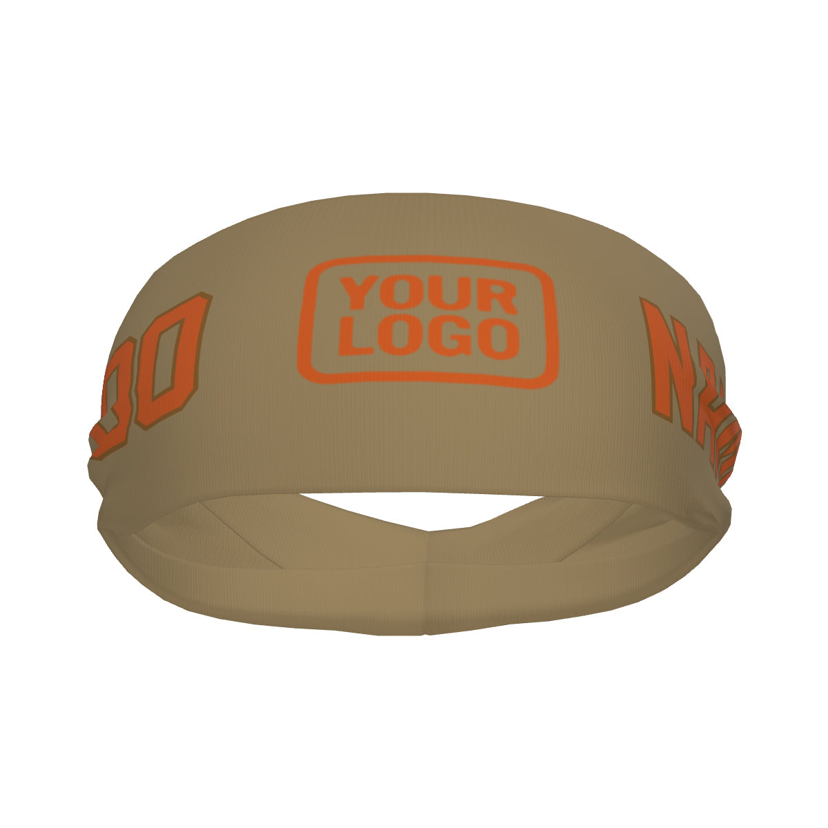 Maßgeschneidertes Hellkhaki Orange Sport Stirnband