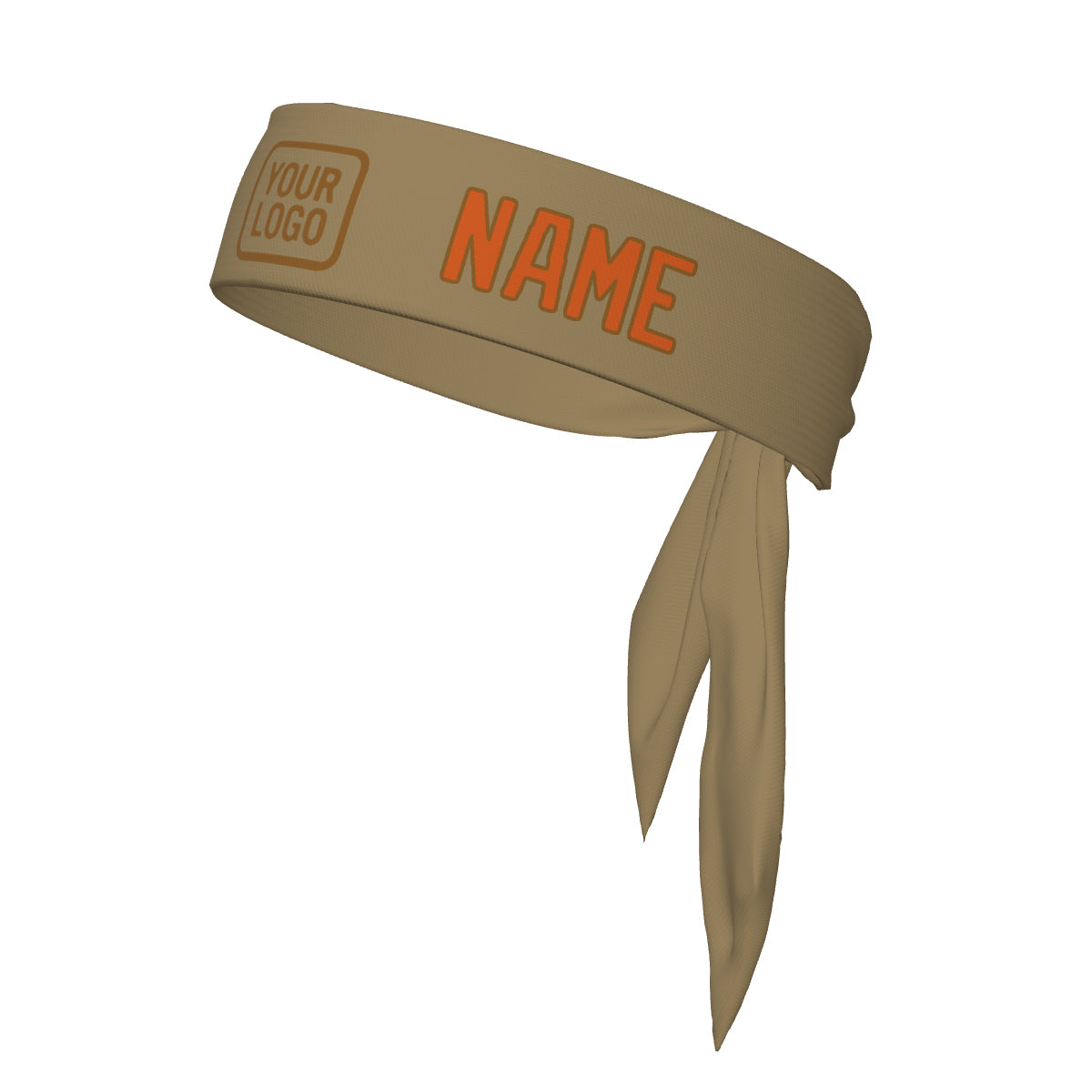 Maßgeschneidertes Hellkhaki Orange Stirnband