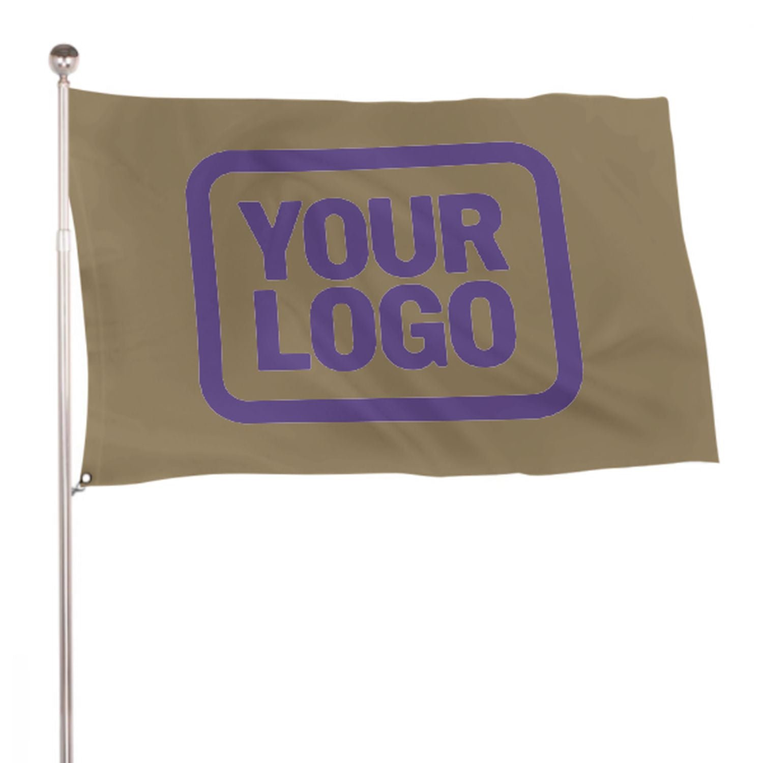 Maßgeschneidertes Hellkhaki Lavendel Flagge