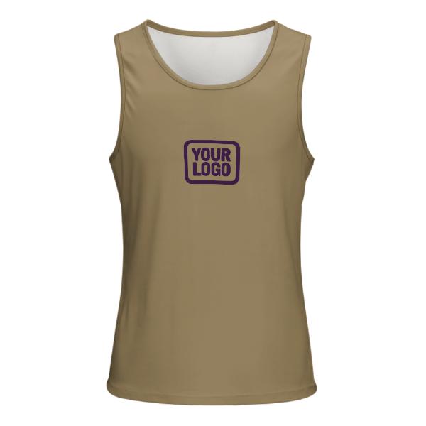 Maßgeschneidertes Hellkhaki Lila Herren Tanktop