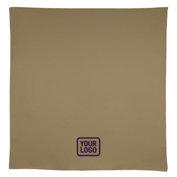 Tovaglia quadrata personalizzata color kaki chiaro e lavanda