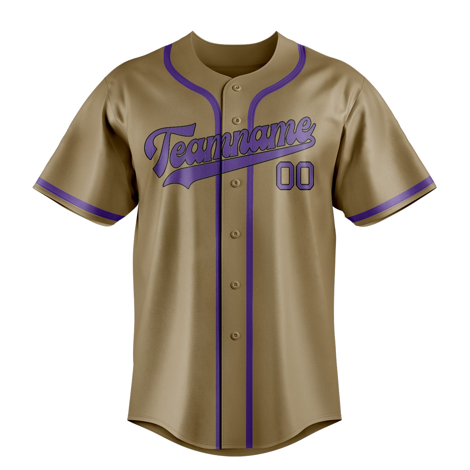 Benutzerdefiniertes Professionelles Hellkhaki Lavendel Baseballtrikot