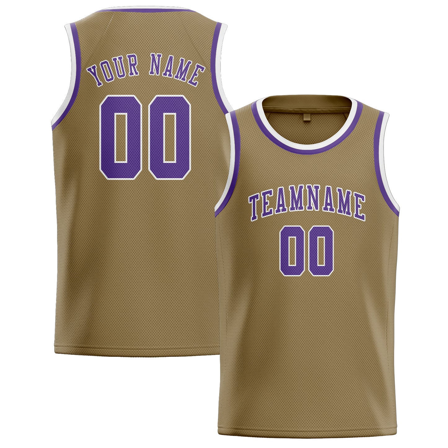 Benutzerdefiniertes Professionelles Hellkhaki Lavendel Basketballtrikot
