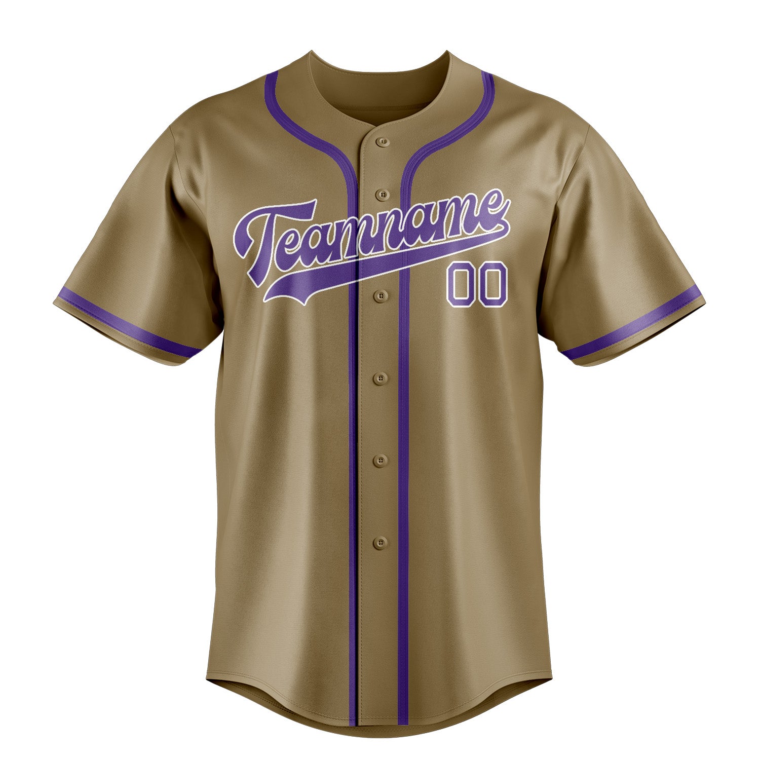 Benutzerdefiniertes Professionelles Hellkhaki Lavendel Baseballtrikot