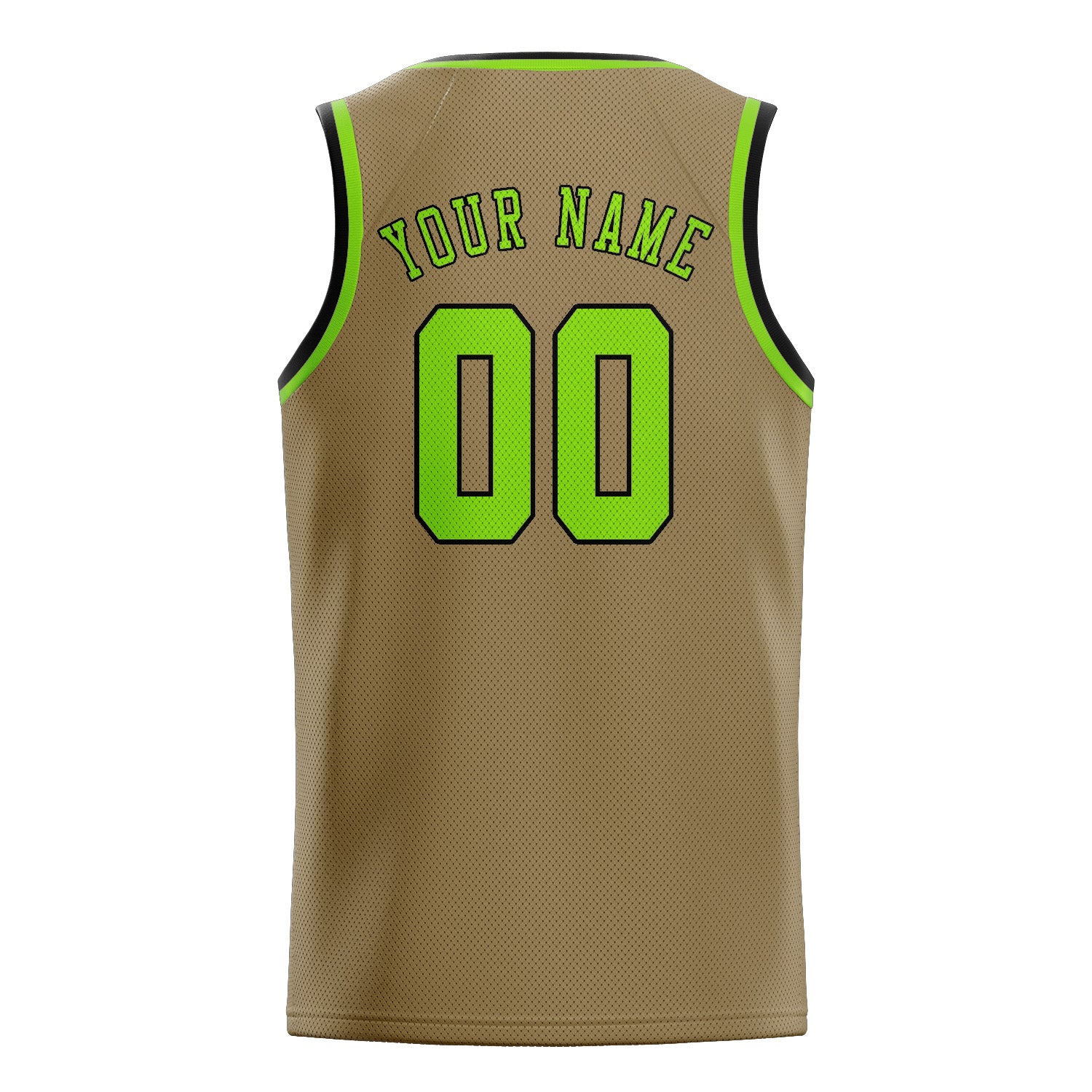 Benutzerdefiniertes Professionelles Hellkhaki Smaragdgrün Basketballtrikot