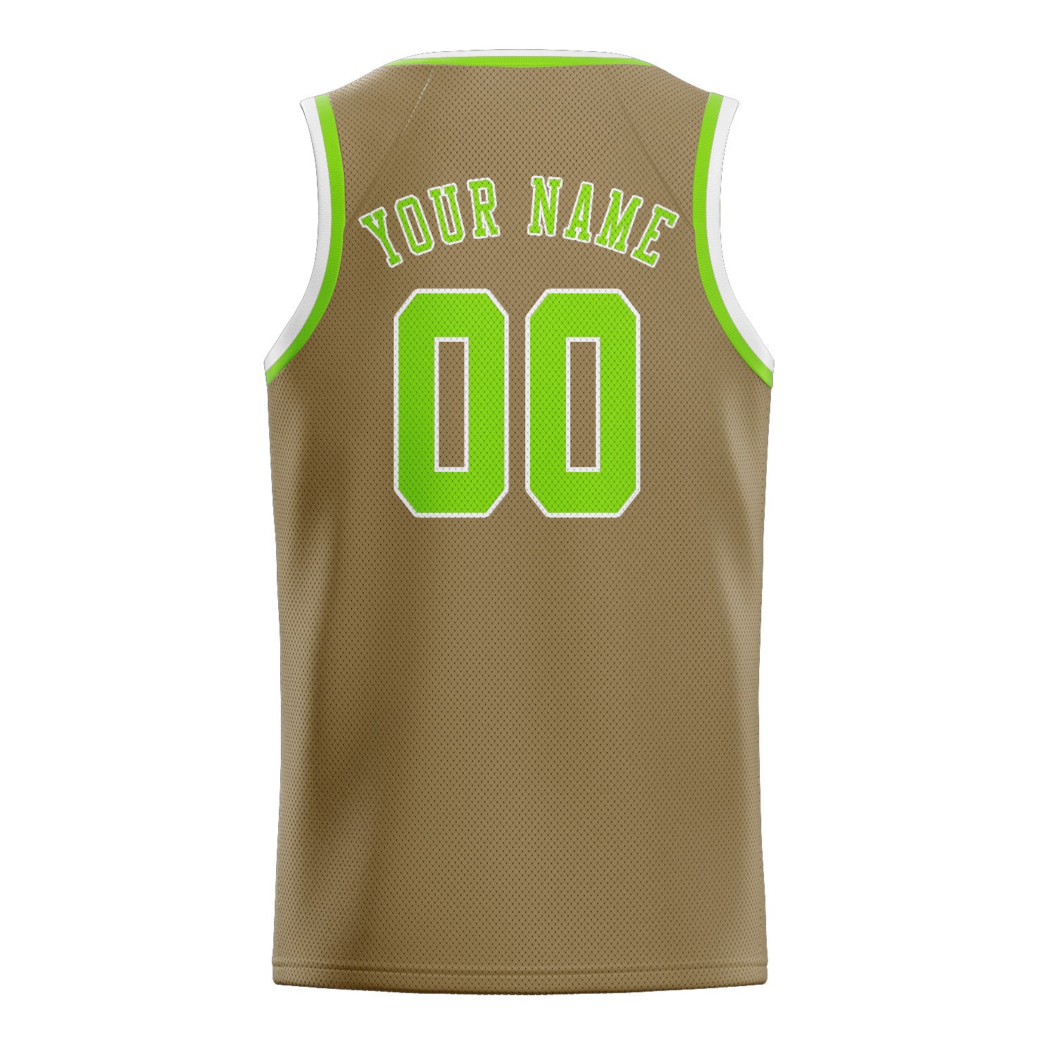 Benutzerdefiniertes Professionelles Hellkhaki Smaragdgrün Basketballtrikot