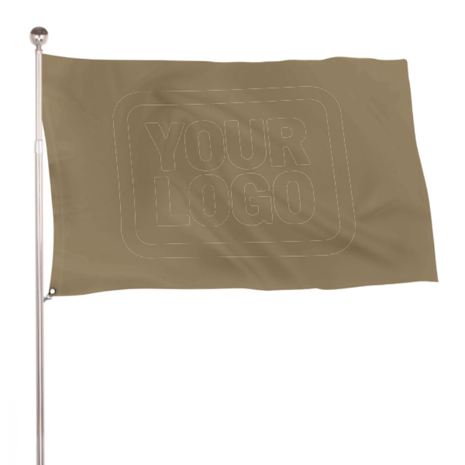 Maßgeschneidertes Hellkhaki Hellkhaki Flagge