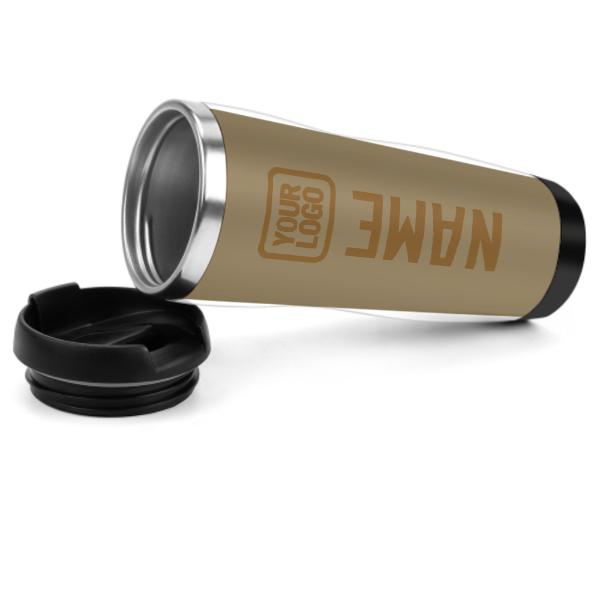 Maßgeschneidertes Hellkhaki Khaki Edelstahlbecher