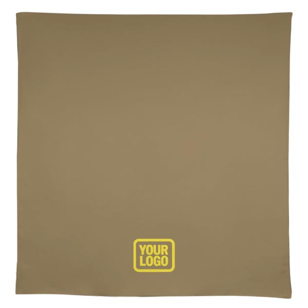 Tovaglia quadrata su misura color cachi chiaro e giallo pallido