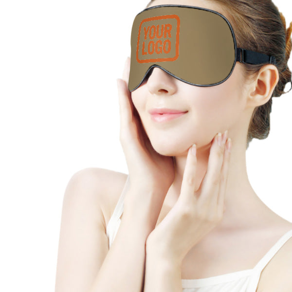 Maßgeschneidertes Hellkhaki Orange Schlafmaske