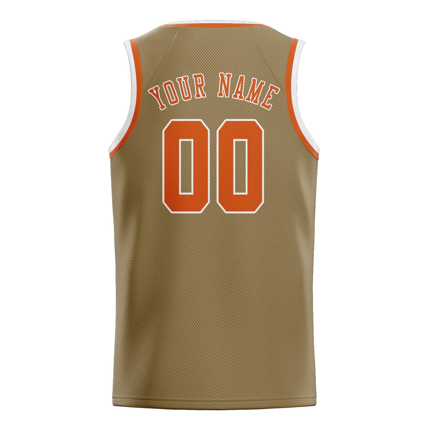 Benutzerdefiniertes Professionelles Hellkhaki Orange Basketballtrikot