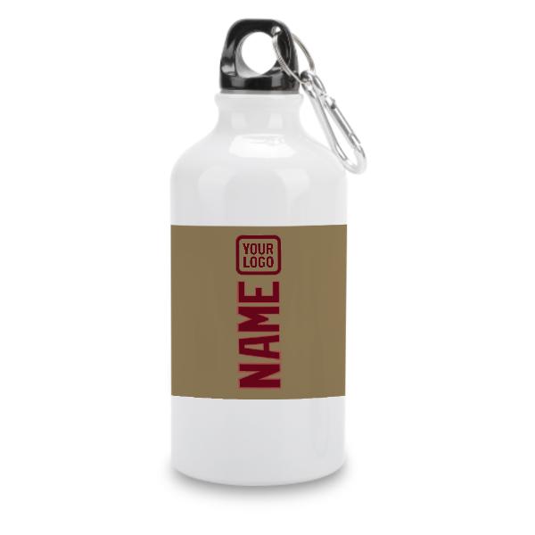 Maßgeschneidertes Hellkhaki Karmesinrot Sportflasche