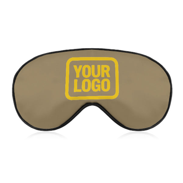 Maßgeschneidertes Hellkhaki Gold Schlafmaske
