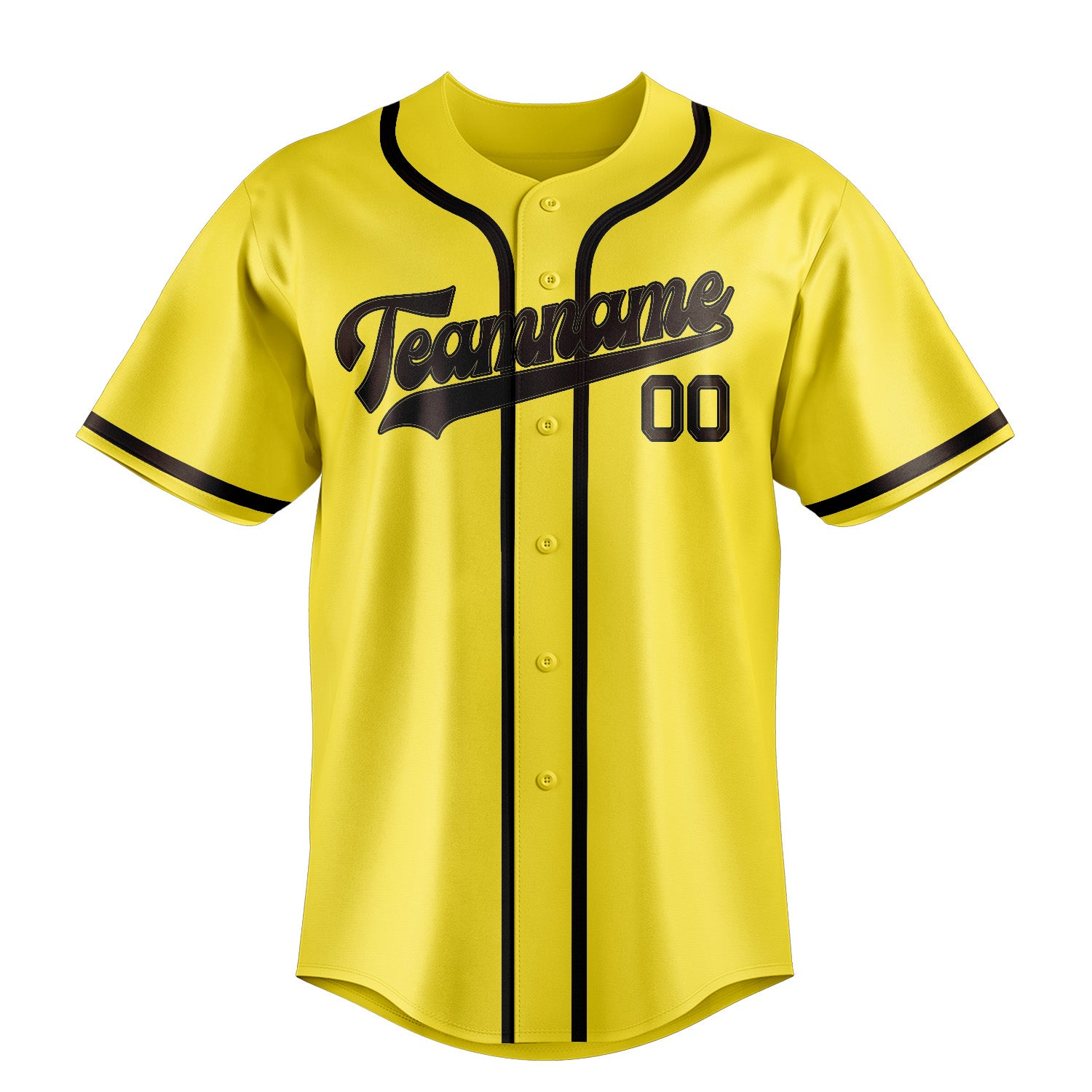 Benutzerdefiniertes Professionelles Blassgelb Braun Baseballtrikot
