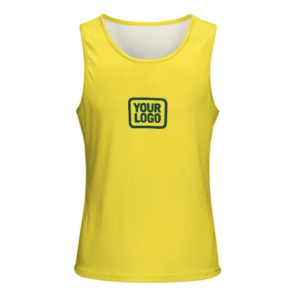 Maßgeschneidertes Blassgelb Moosgrün Herren Tanktop