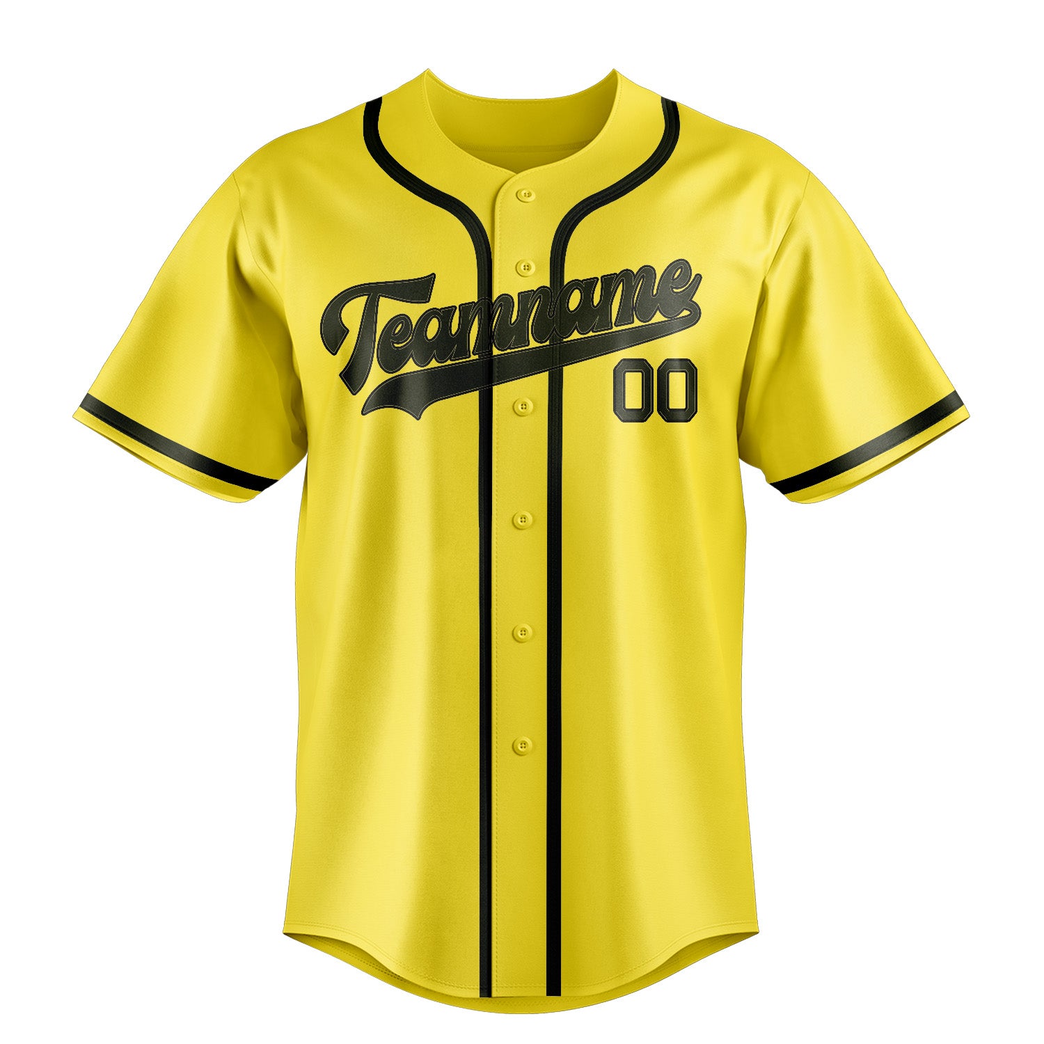 Benutzerdefiniertes Professionelles Blassgelb Dunkles Oliv Baseballtrikot