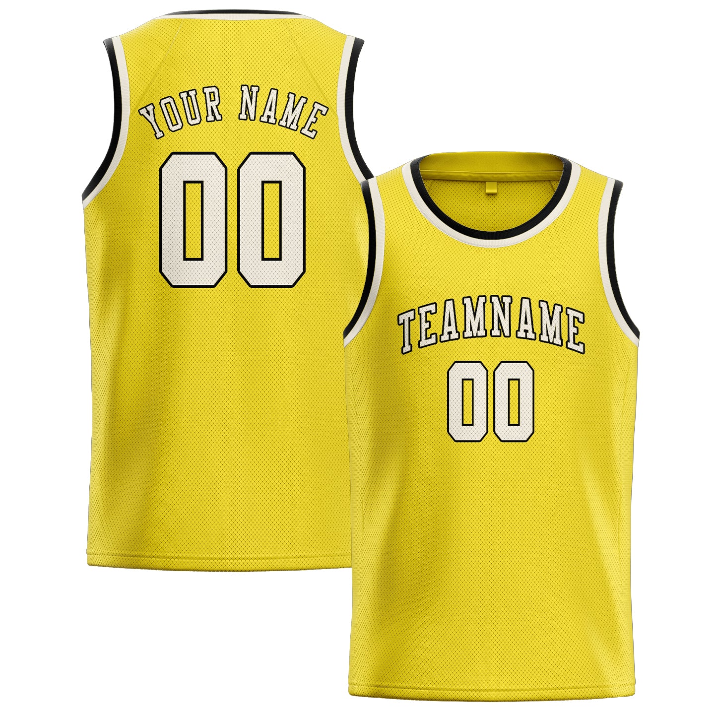 Benutzerdefiniertes Professionelles Blassgelb Beige Basketballtrikot