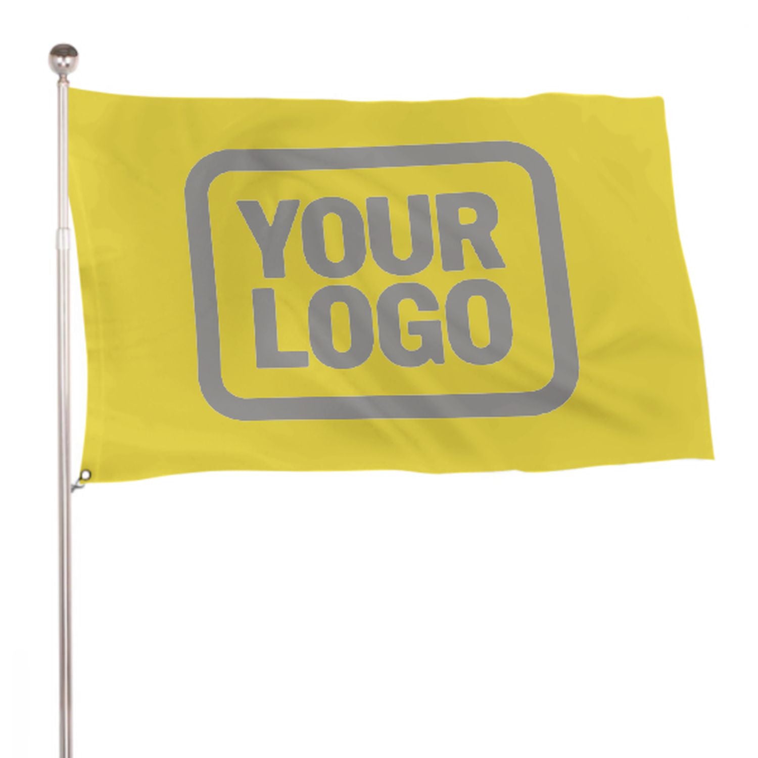 Maßgeschneidertes Blassgelb Grau Flagge