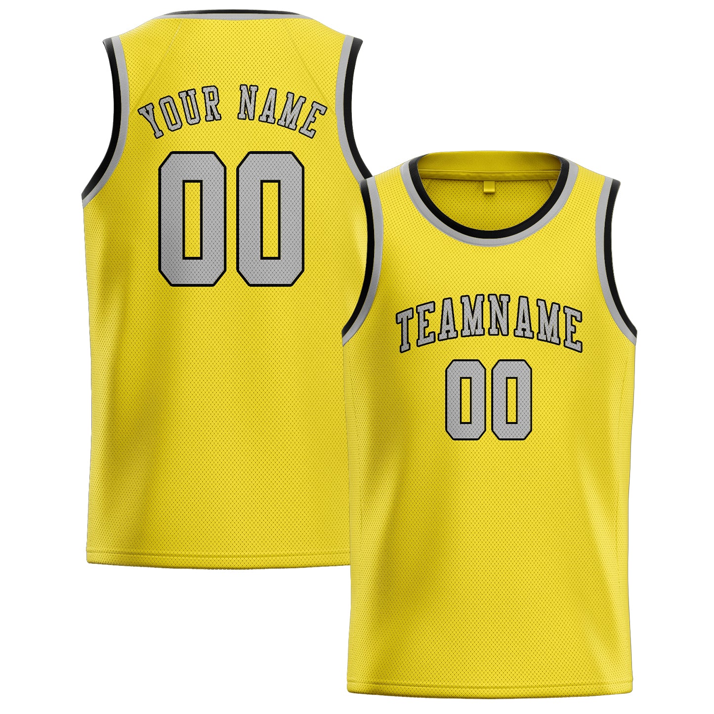 Benutzerdefiniertes Professionelles Blassgelb Grau Basketballtrikot