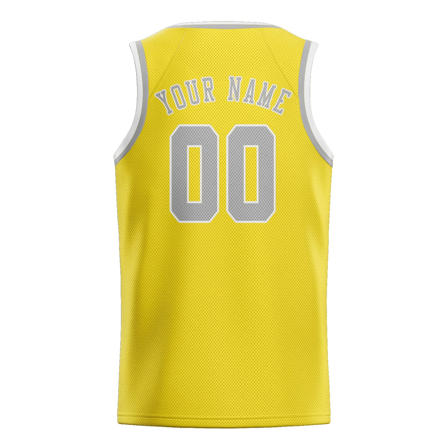 Benutzerdefiniertes Professionelles Blassgelb Grau Basketballtrikot