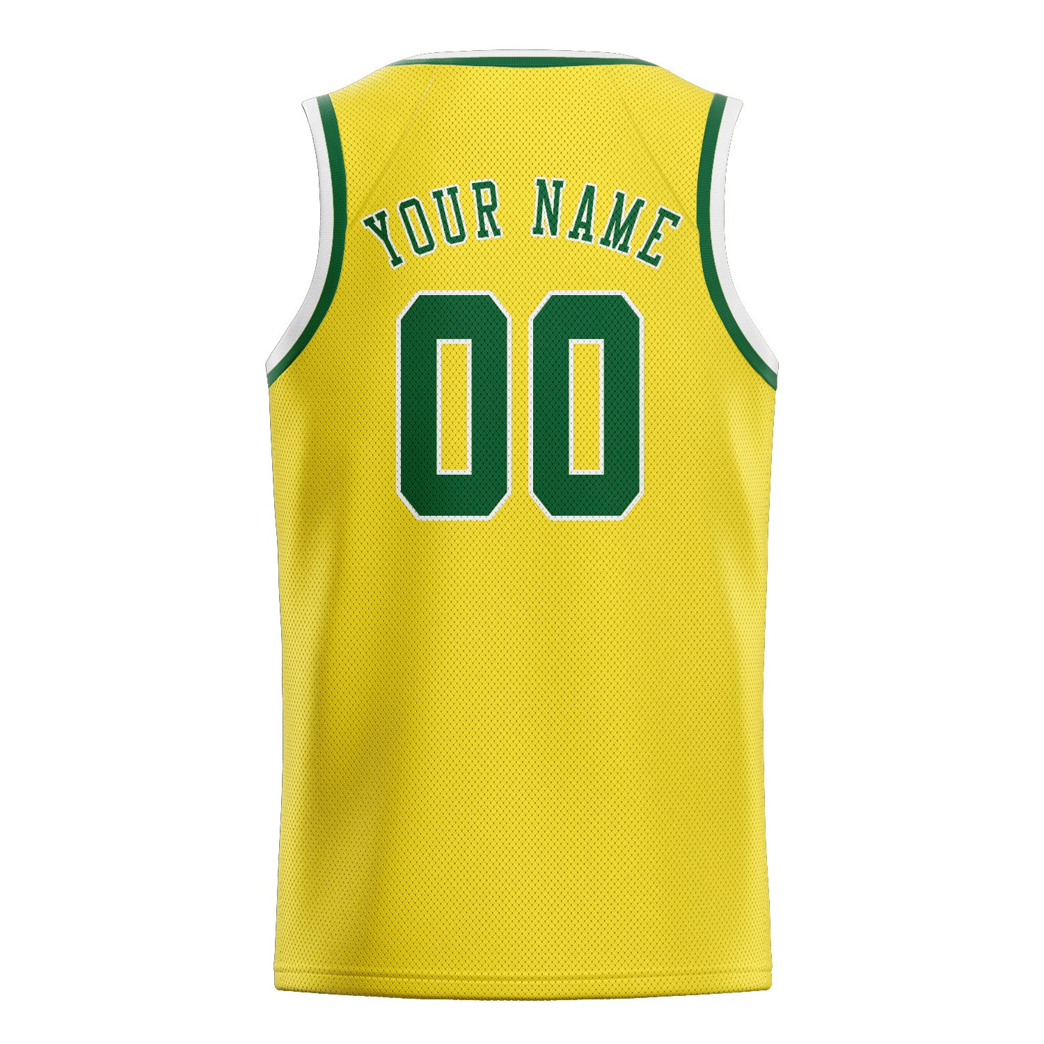 Benutzerdefiniertes Professionelles Blassgelb Moosgrün Basketballtrikot