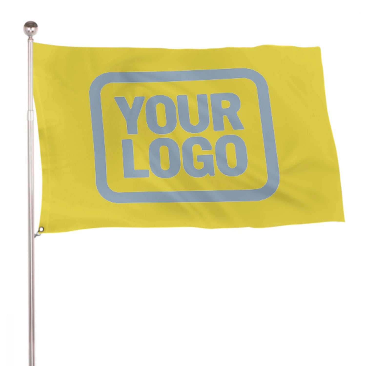 Maßgeschneidertes Blassgelb Hellblau Flagge