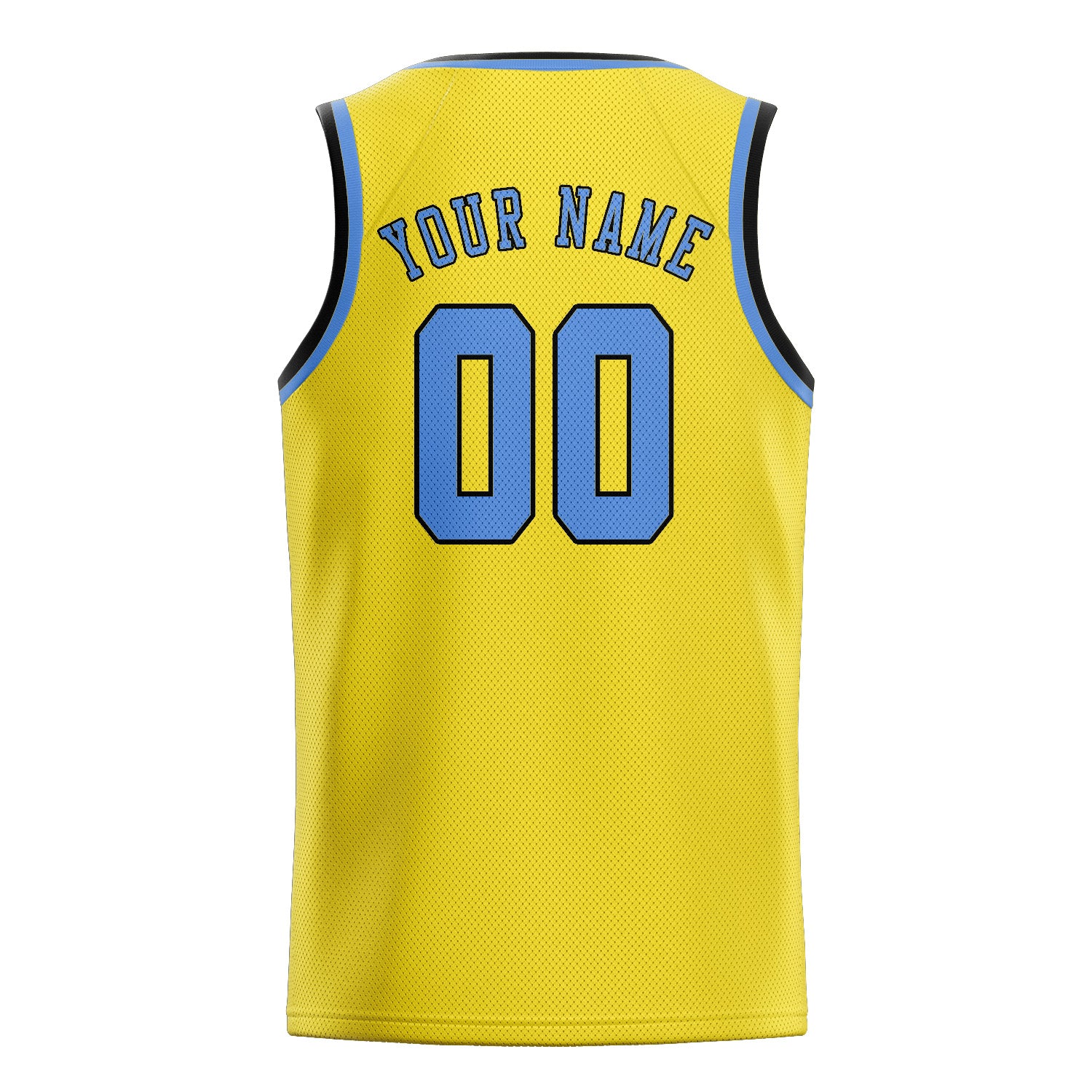 Benutzerdefiniertes Professionelles Blassgelb Hellblau Basketballtrikot