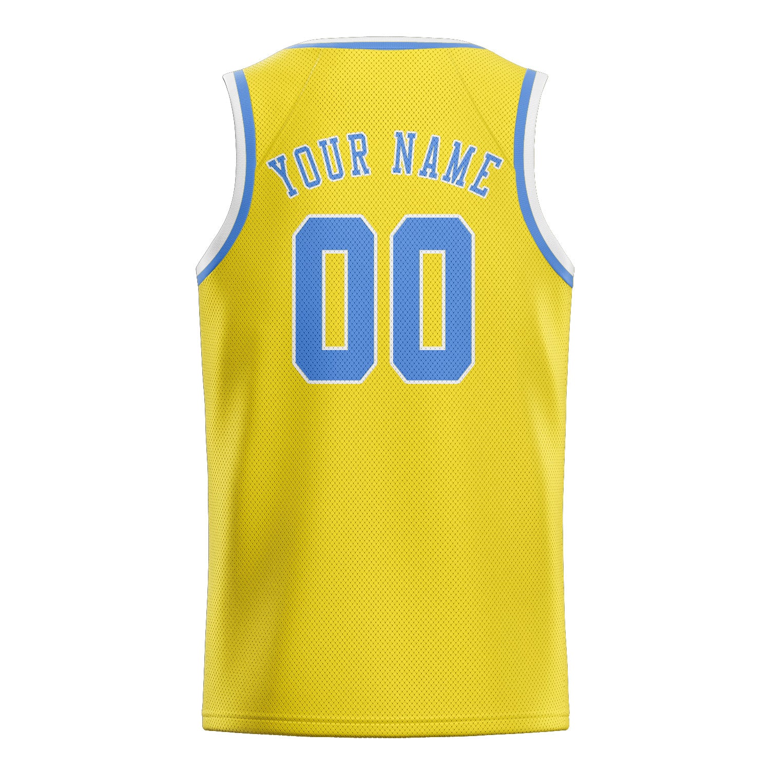 Benutzerdefiniertes Professionelles Blassgelb Hellblau Basketballtrikot