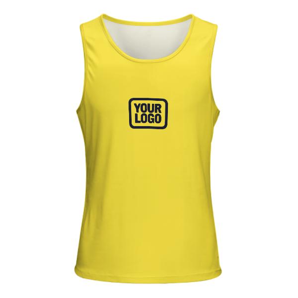 Maßgeschneidertes Blassgelb Stahlblau Herren Tanktop