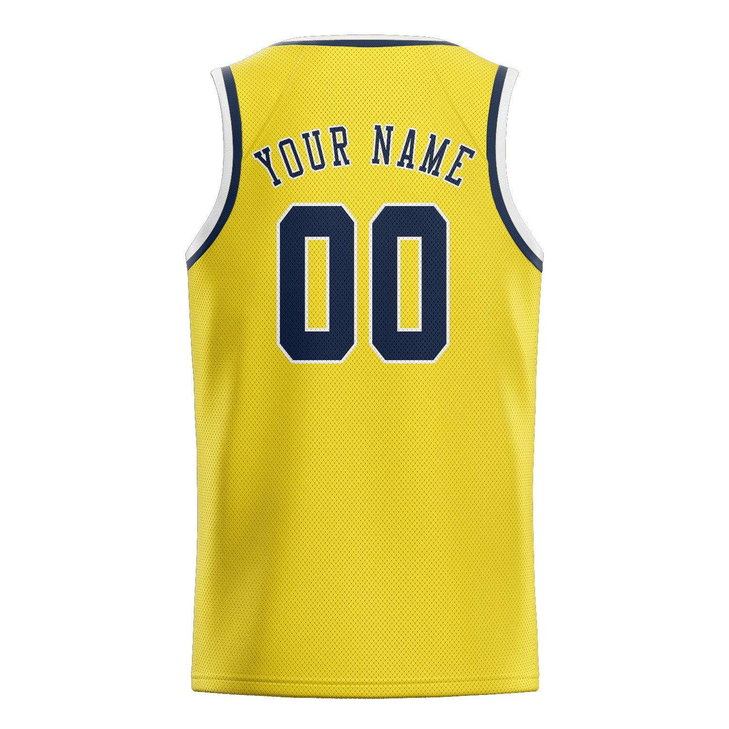 Benutzerdefiniertes Professionelles Blassgelb Marineblau Basketballtrikot