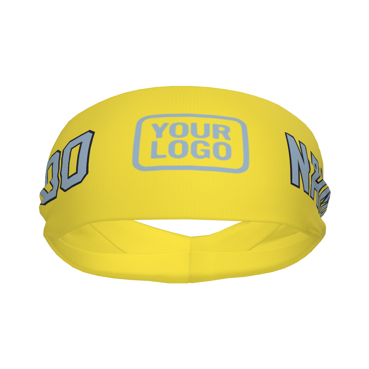 Maßgeschneidertes Blassgelb Hellblau Sport Stirnband